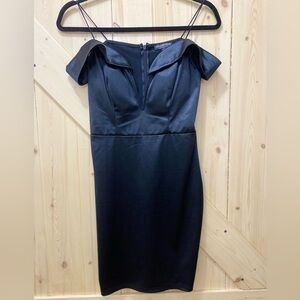 ❤️😍Cocktail Sexy Sleaze Fashion Nova Black Off Shoulder Plunging Neckline Dress